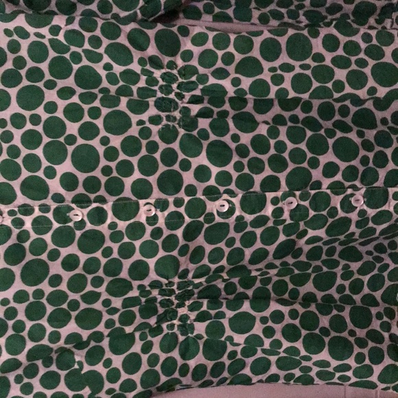 Nice things Paloma button front blouse green with white polka dots - Picture 4 of 4
